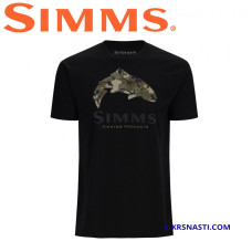 Футболка Simms Trout Regiment Camo Fill T-Shirt Black размер M